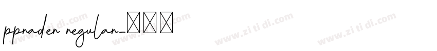 pprader regular字体转换
